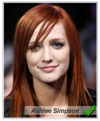 Ashlee Simpson hairstyles