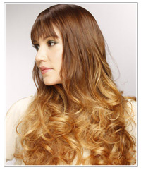 Model with long two tone hair