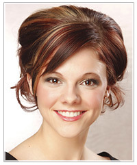 Model with long straight upstyle