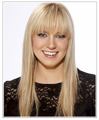 Model with long blonde hair