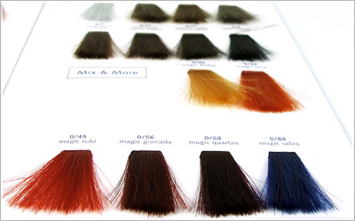 Hair color swatch