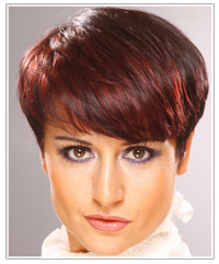 Formal short straight hairstyle