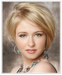 Model with short blonde textured hair