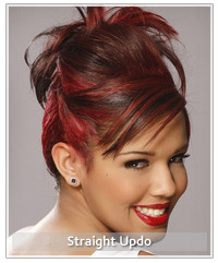 Model with straight upstyle