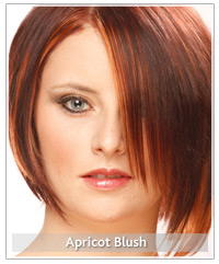 Model with red hair and apricot cheeks