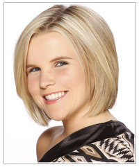 Model with blonde bob