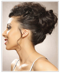 Model with an updo