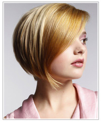 Model with blonde bob