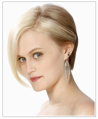 Model with short blonde bob