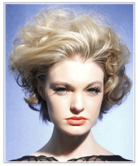 Model with short wavy hair