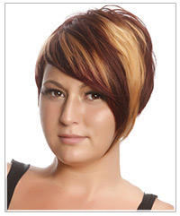 Model with two-tone hair
