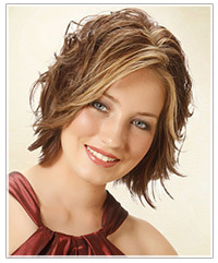 Model with highlighted hair