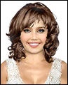 Wavy midlength with bangs