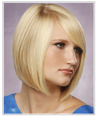 Model with blonde bob