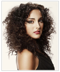 Model with curly hair