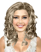 Hairstyle with roller curls
