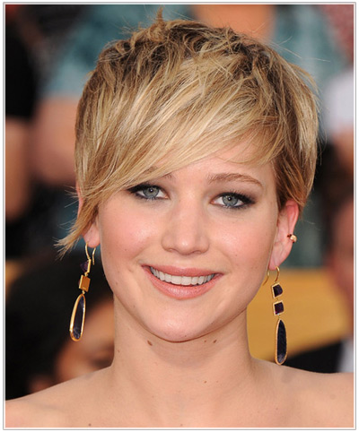 short tapered "jennifer lawrence" hairstyles