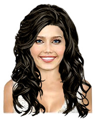 Long wavy black hairstyle