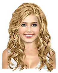 Long wavy light titian hairstyle