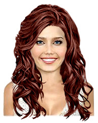 Long wavy red hairstyle