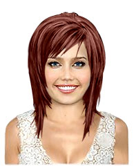 Dark red bob