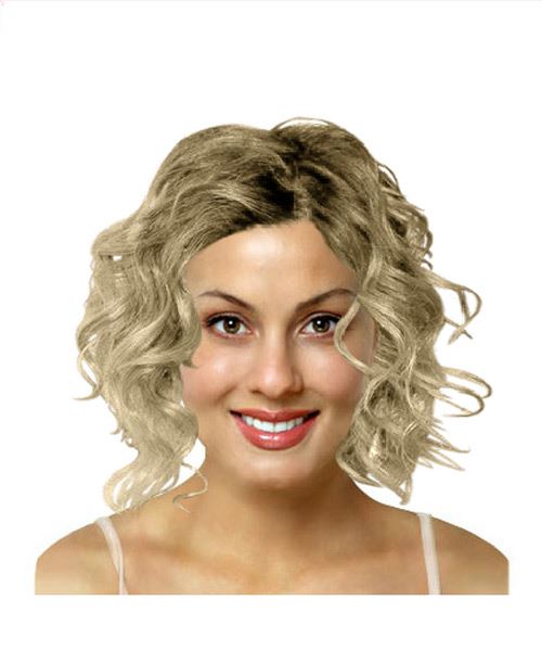 Medium length curly hairstyle