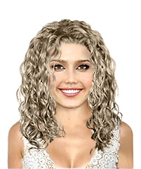 Long curly hairstyle