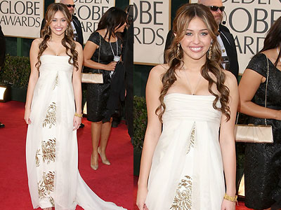 Miley Cyrus Golden Globe Awards Hairstyle